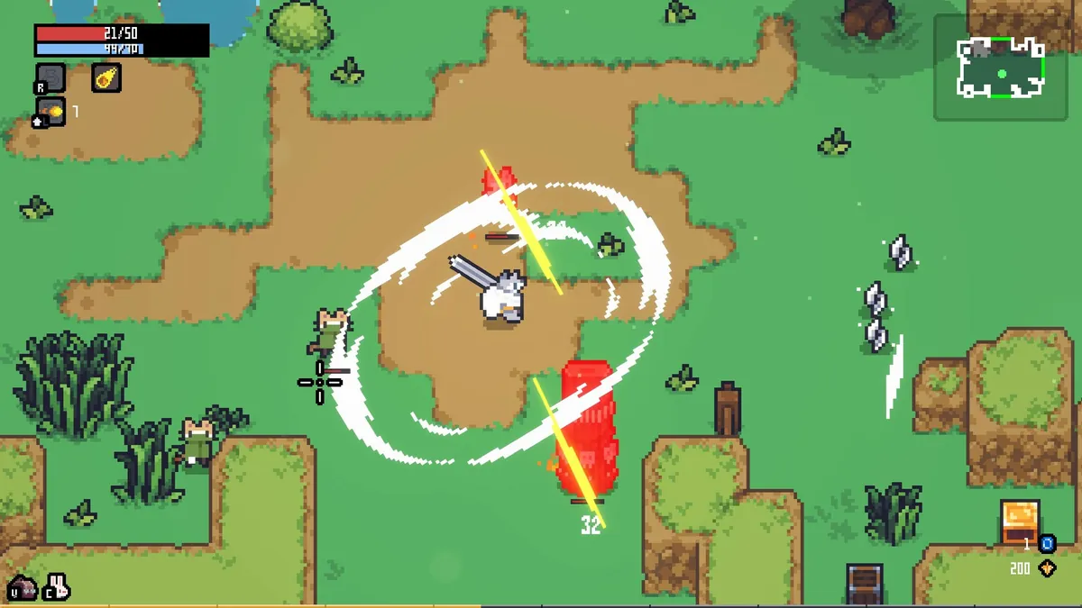 Sephiria chapter 2 grassland combat with a sword arc